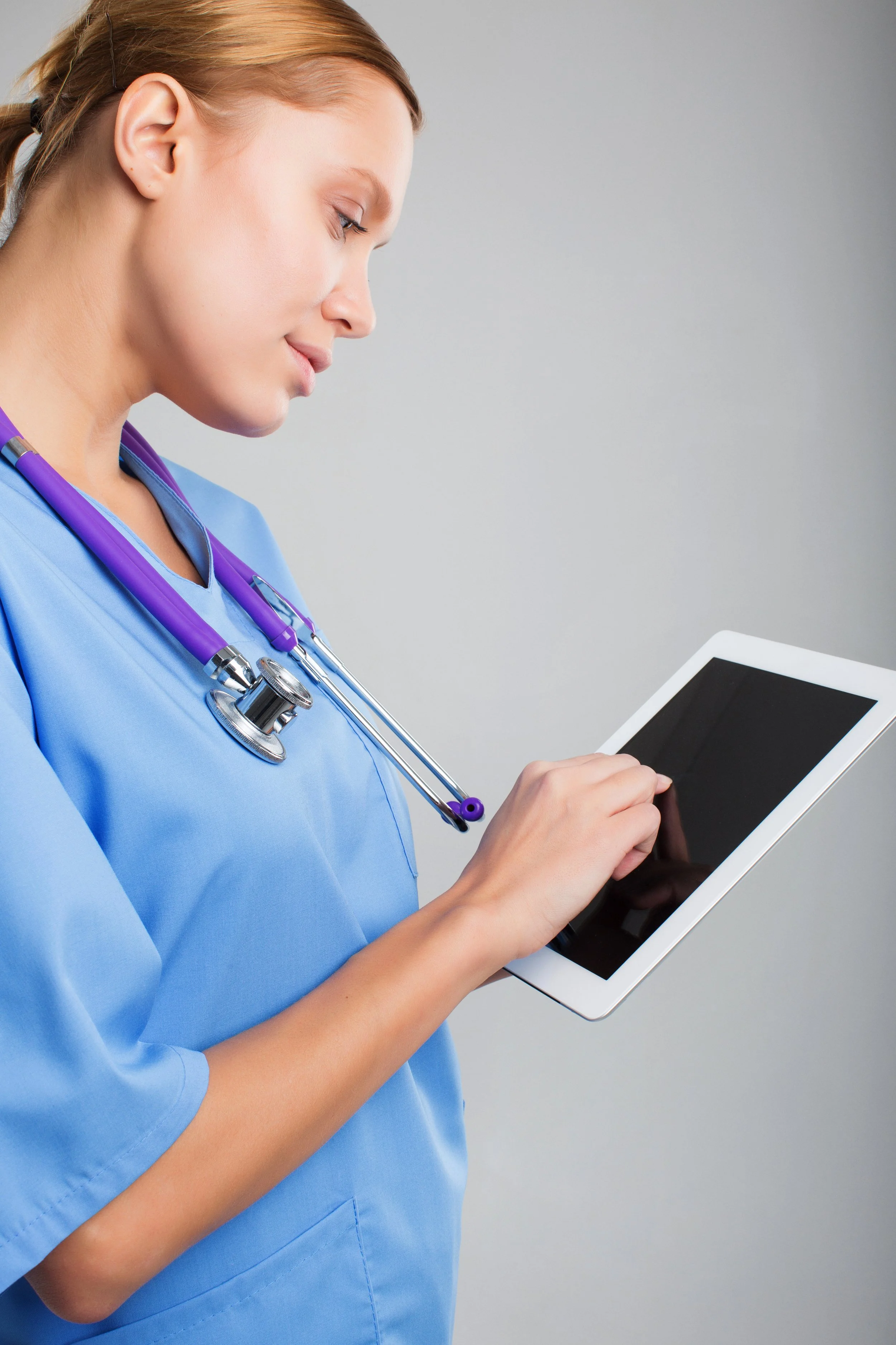 Doctor with Morse on iPad