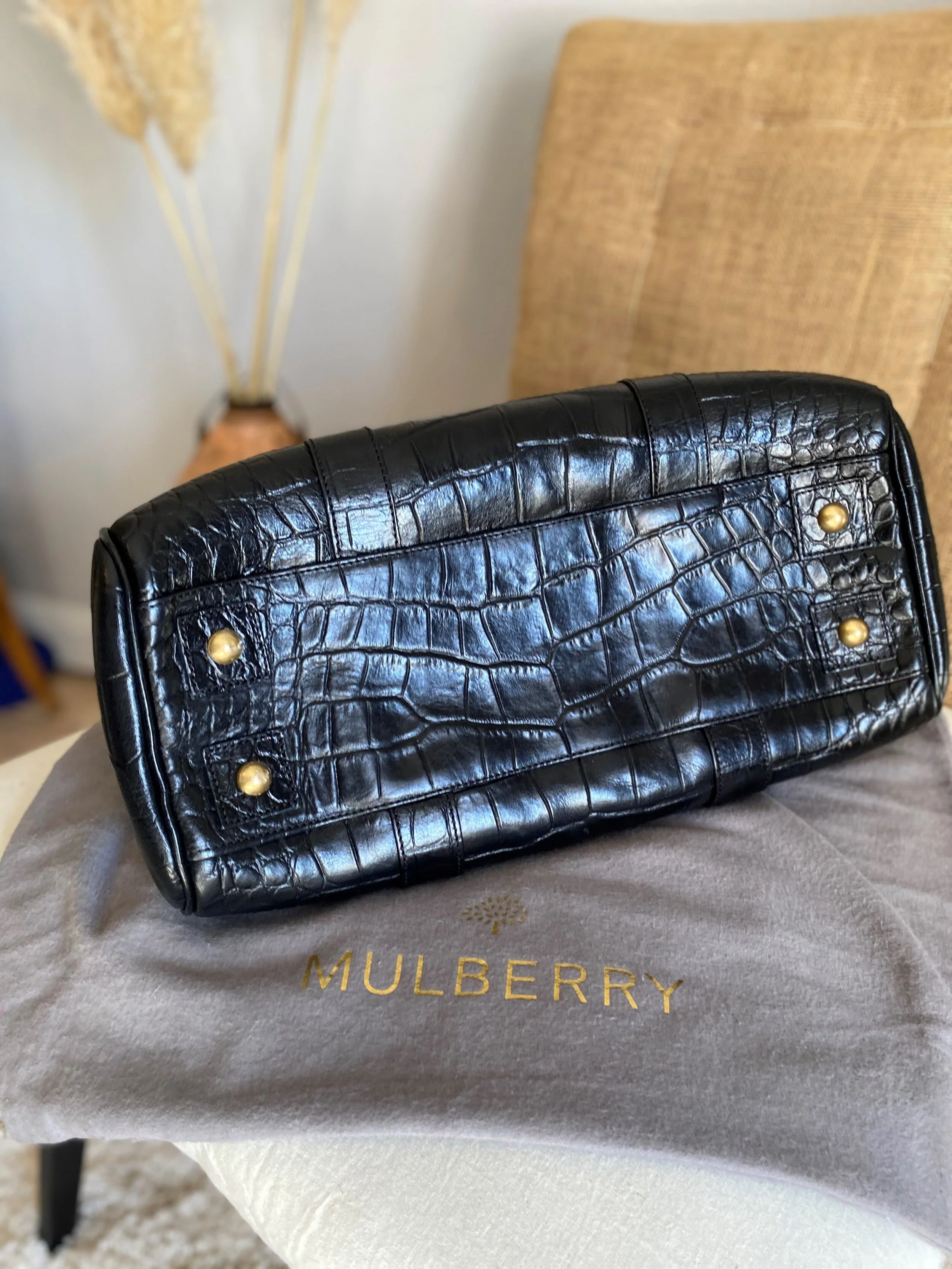 Mulberry bayswater crocodile bag shop