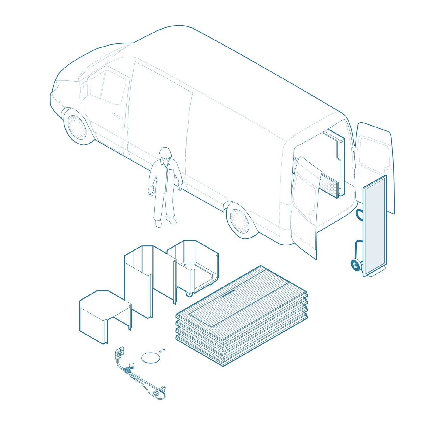 This collection of modular kitchen and bath components is designed for the circular economy.  We&rsquo;re helping our client Lowe Guardians, a leading provider of short-tenancy housing through temporary conversions of unused buildings, reduce waste a