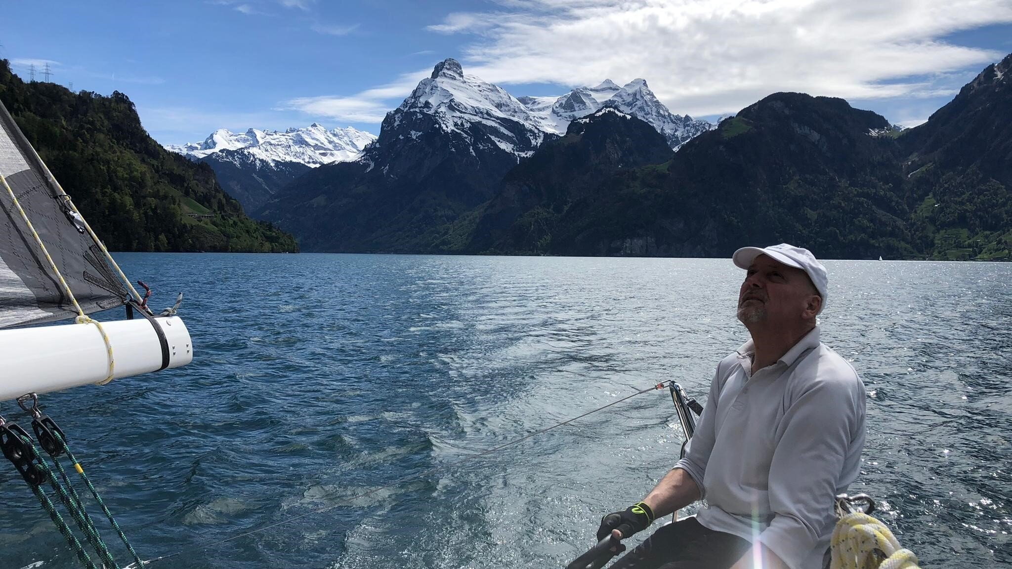 Michael Tobler als Skipper am Vierwaldstättersee