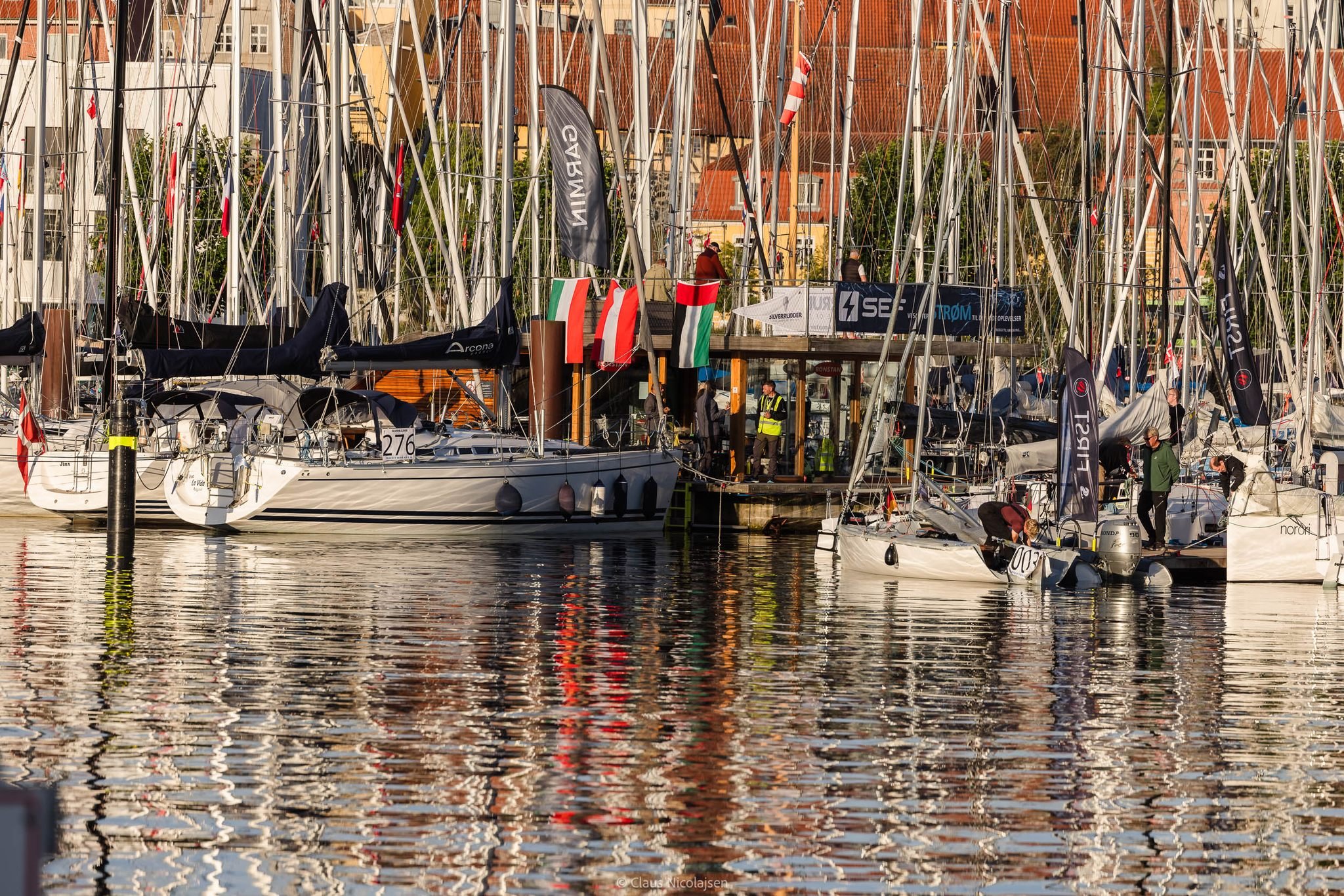 Stimmung im Hafen Svendborg vor der Regatta