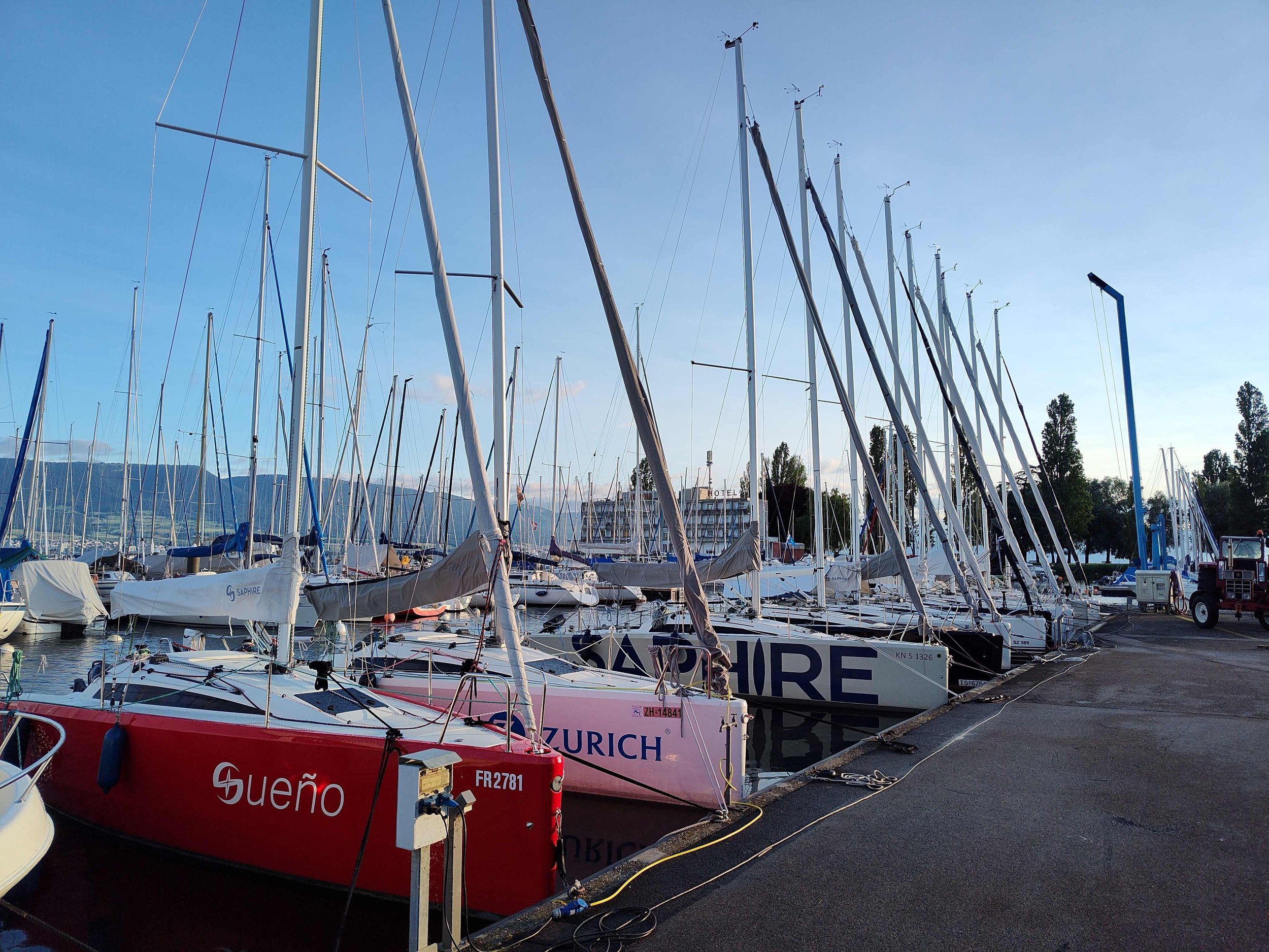 12 Saphire in Reih und Glied