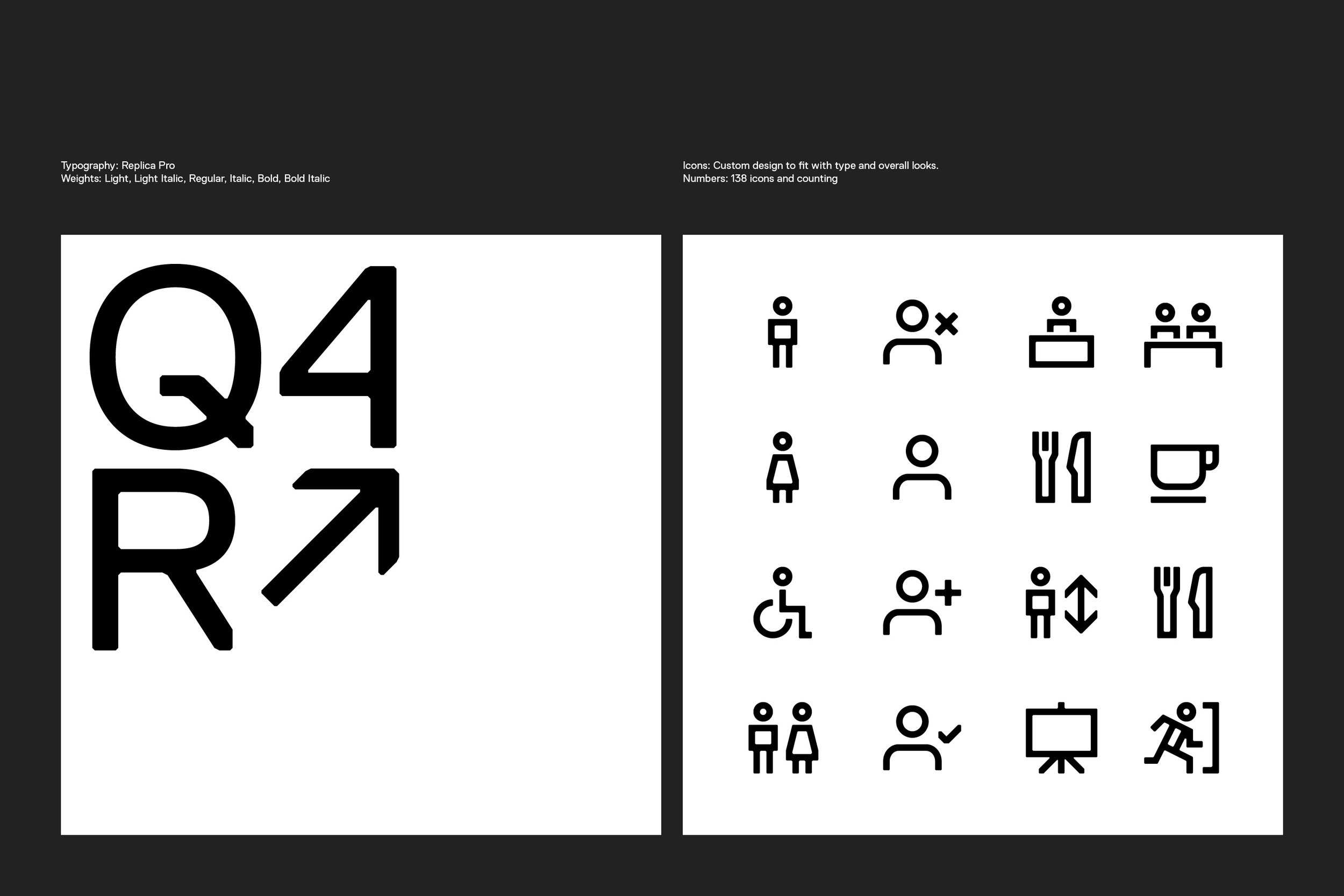 Typography and icons from Sporveien's visual identity