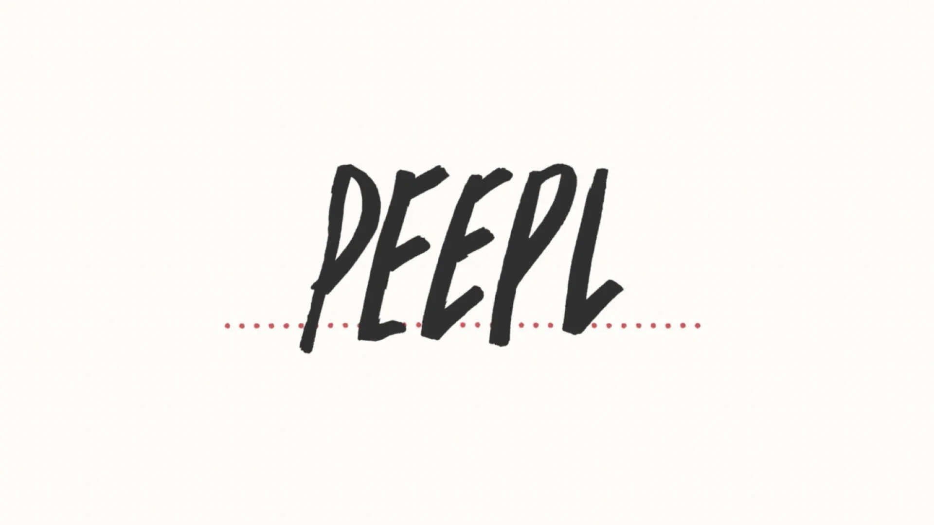 Peepl sin logo skrevet for hånd.