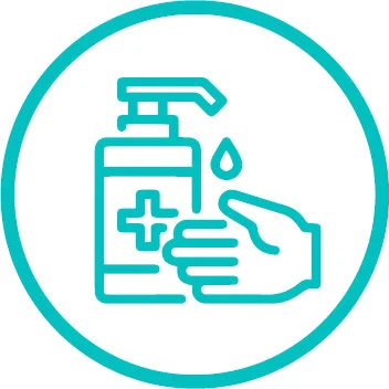 Hand sanitation stations at all entrances.