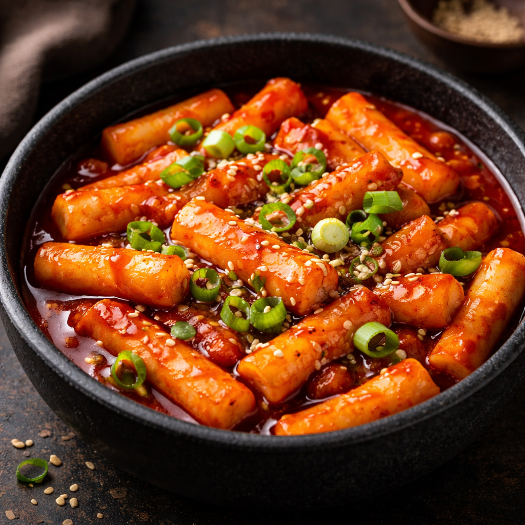 Tteokbokki (Korean Spicy Rice Cakes) - Viral Korean Street Food