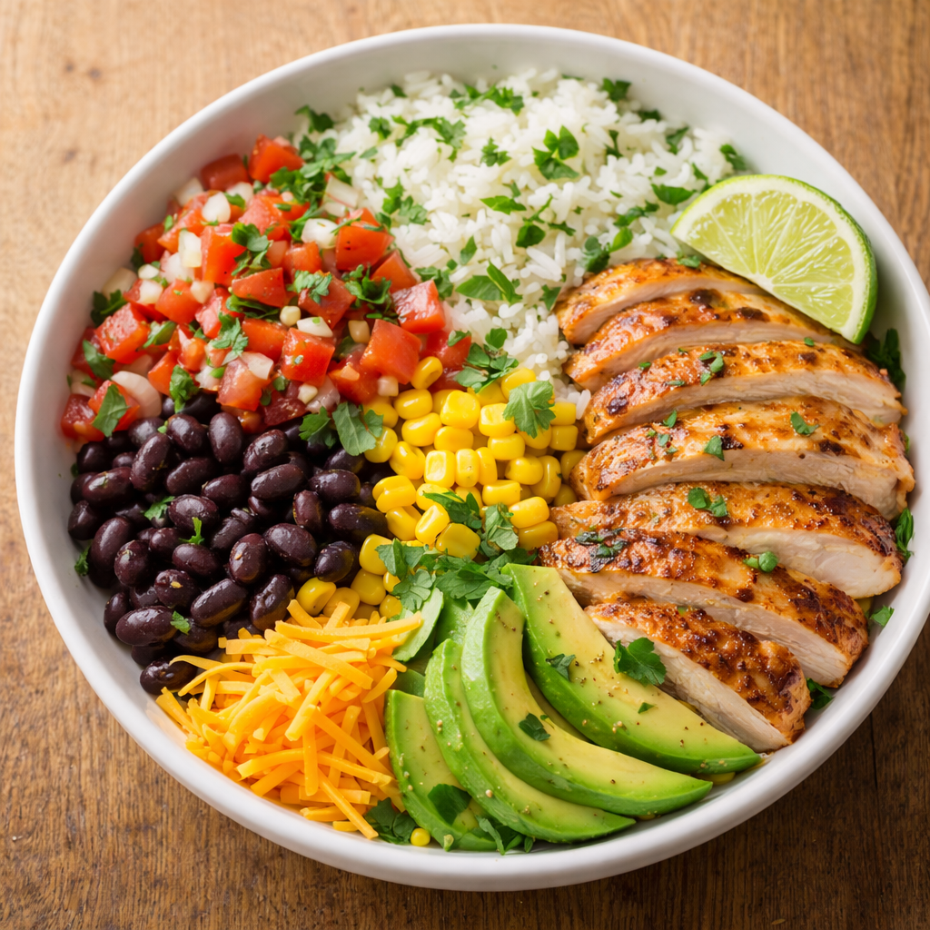 High-Protein Chicken Burrito Bowl - Easy Meal Prep Recipe