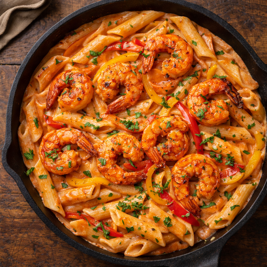 Creamy Cajun Pasta with Shrimp - Easy Seafood Pasta Dinner