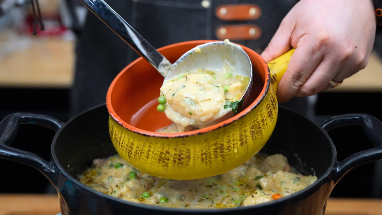 Quick & Easy Creamy Chicken and Dumplings (One Pot Dutch Oven)
