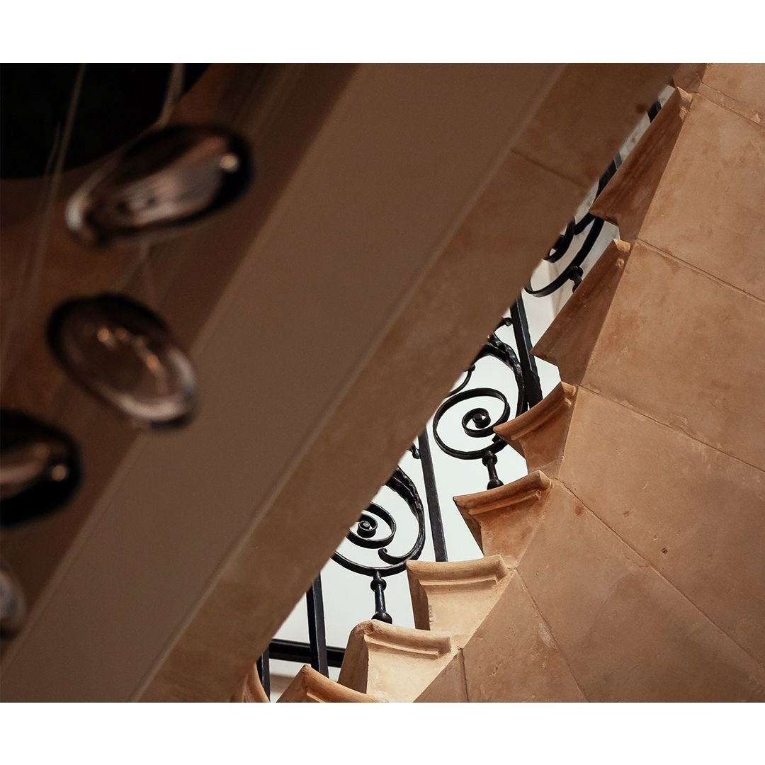 Grand spaces in conservation projects.

These spiraled stairs and stairwells allow for the passage of light down the void, flowing into the surrounding rooms beautifully. Conserved stairs are a perfect example of how stone has been used historically 