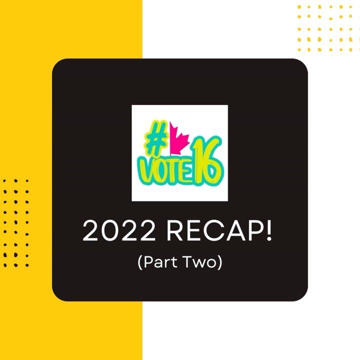 2022 was such a victorious year for Vote16 that we had to make a second recap! 🥳
*
From unprecedented and historical support for @taylorbachrach and his Bill C-210 that came before the House of Commons, to @senmarilou and her Bill S-201 currently be