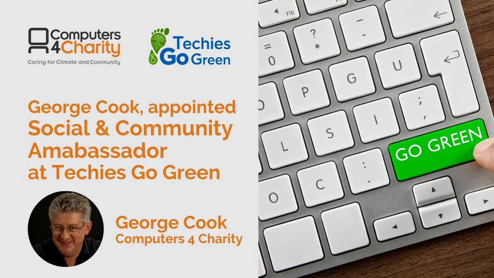 George Cook joins Techies Go Green