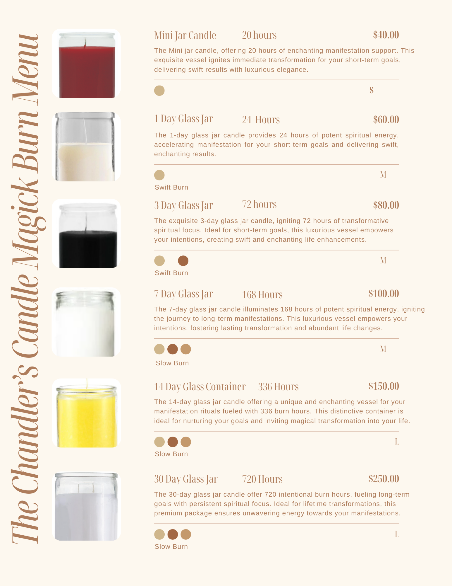The Chandler's Candle Magick Burn Menu Page 1.png