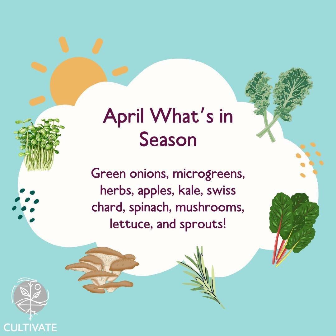 April showers bring&hellip; fresh local food! Find green onions, microgreens, herbs, apples, kale, swiss chard, spinach, mushrooms, lettuce, and sprouts at online markets like the @iowafoodcoop and directly through farms near you. There are lots of g
