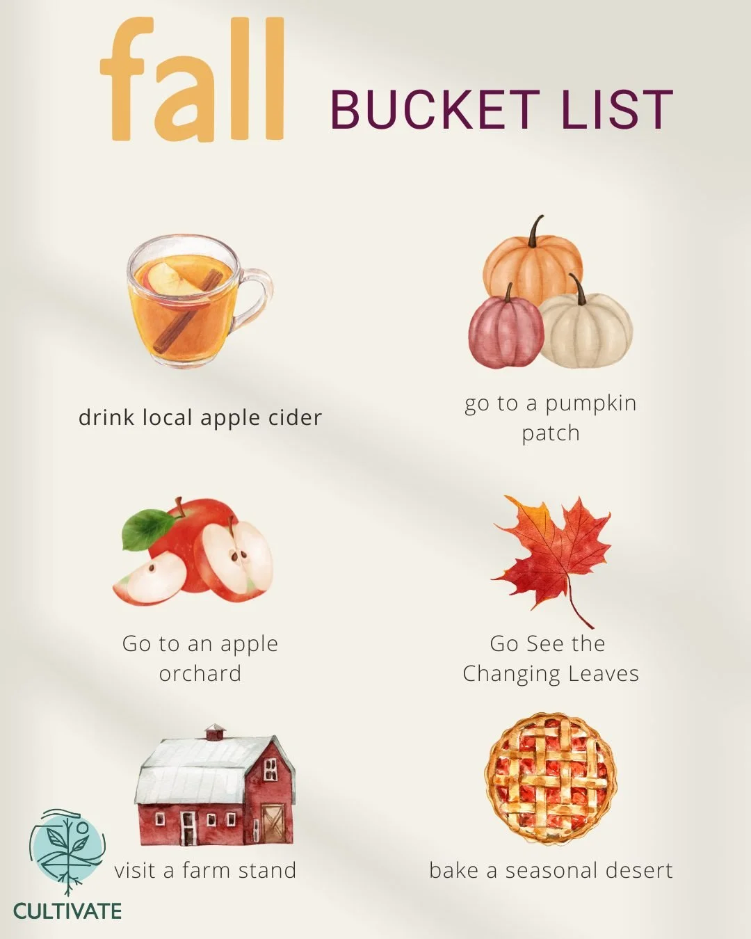 Happy first day of fall 🍎🍂 There are so many fun things to do this season to celebrate the local bounty. Check out our website for places to visit near you! 

#iowalocalfoodsystems #cultivatefoodconnections #centraliowa