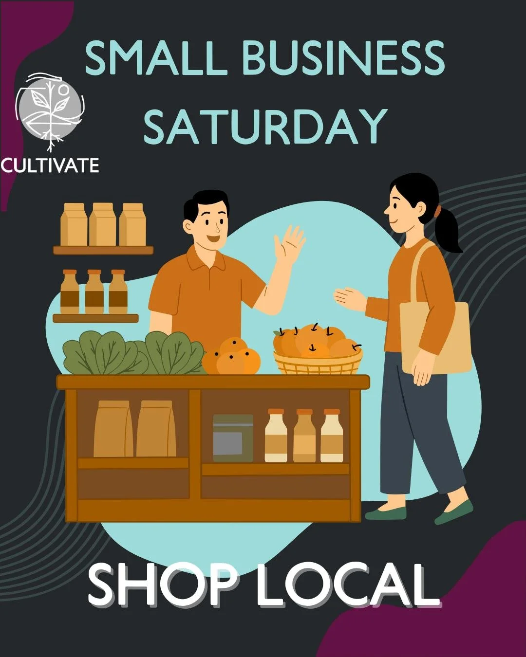 Today is one of our favorite days - Small Business Saturday 😍 Shopping local businesses means your dollars stay in the community and directly supports your neighbors and local producers. For every $1 spent, .67 cents stays in the local economy. 
We'