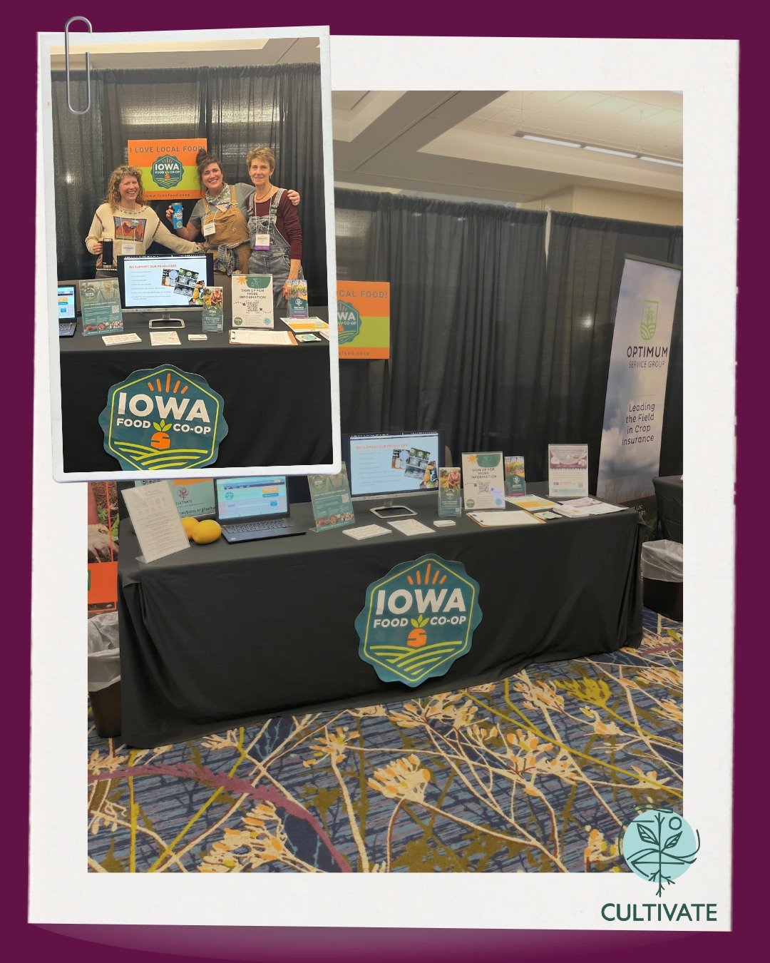Thanks to everyone who came by to visit us and @iowafoodcoop at the @practicalfarmer conference last week! We had a blast learning and connecting with so many farmers, organizations, and peers 🥬🧀🥚

#iowalocalfoodsystems #cultivatefoodconnections #