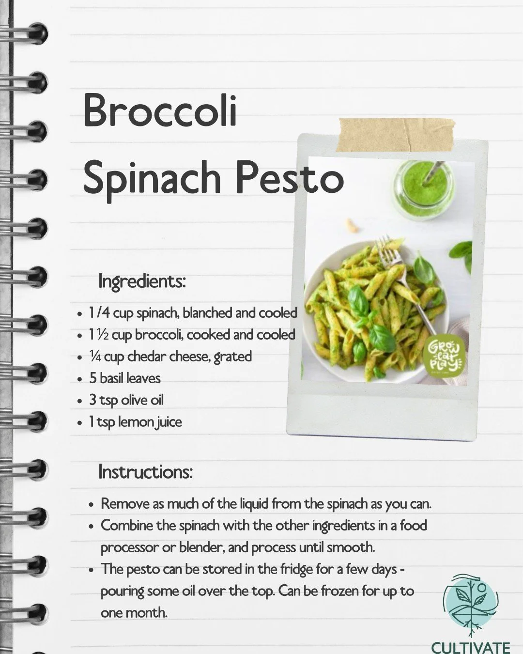 Eat your greens 🥦☘ This Broccoli Spinach Pesto is a vibrant addition to any pasta, rice bowl, or sandwich. Find local ingredients from the @iowafoodcoop or any producer near you. 

The full recipe can be found at @healthyharvestni website 🥗

#iowal