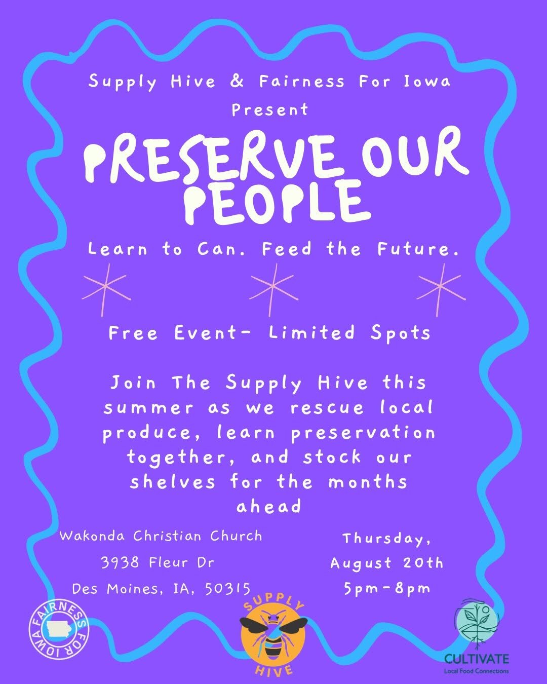 CANCELLED - Preserve Our People with Supply Hive