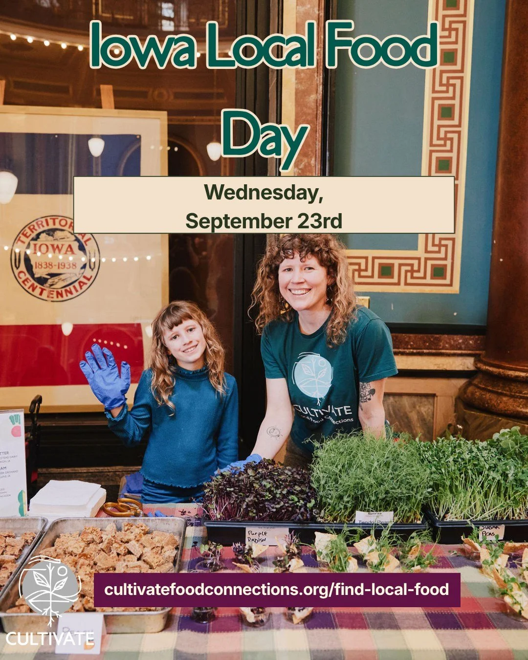 It's Iowa Local Food Day! Created in 2018 by the Iowa Department of Agriculture and Land Stewardship, Iowa Local Food Day is a chance to celebrate the diversity of products that are produced across the state. It also: 

🍓Provides a strong support ne