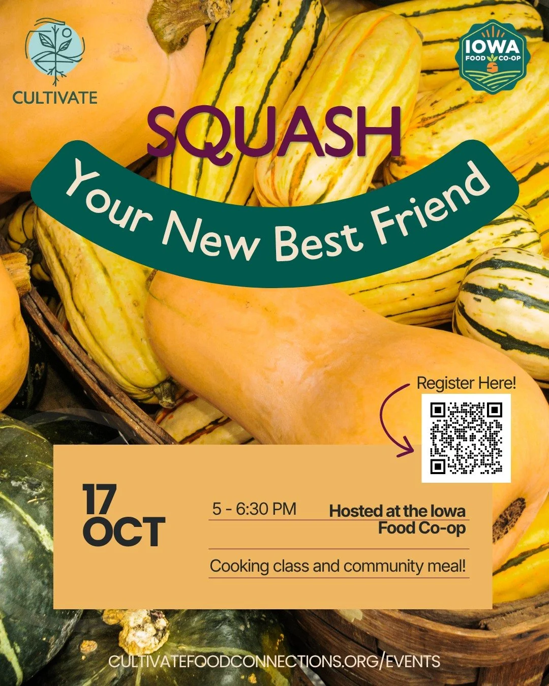 There are a few spots left for our upcoming class THIS WEEK 🎟 Expand your knowledge of produce that&rsquo;s in abundance! In this interactive class, we will learn to make pan-seared squash gnocchi with browned butter sage sauce. We will also learn a