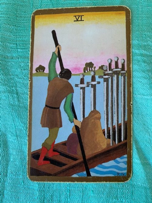 The six of swords and making good progress.