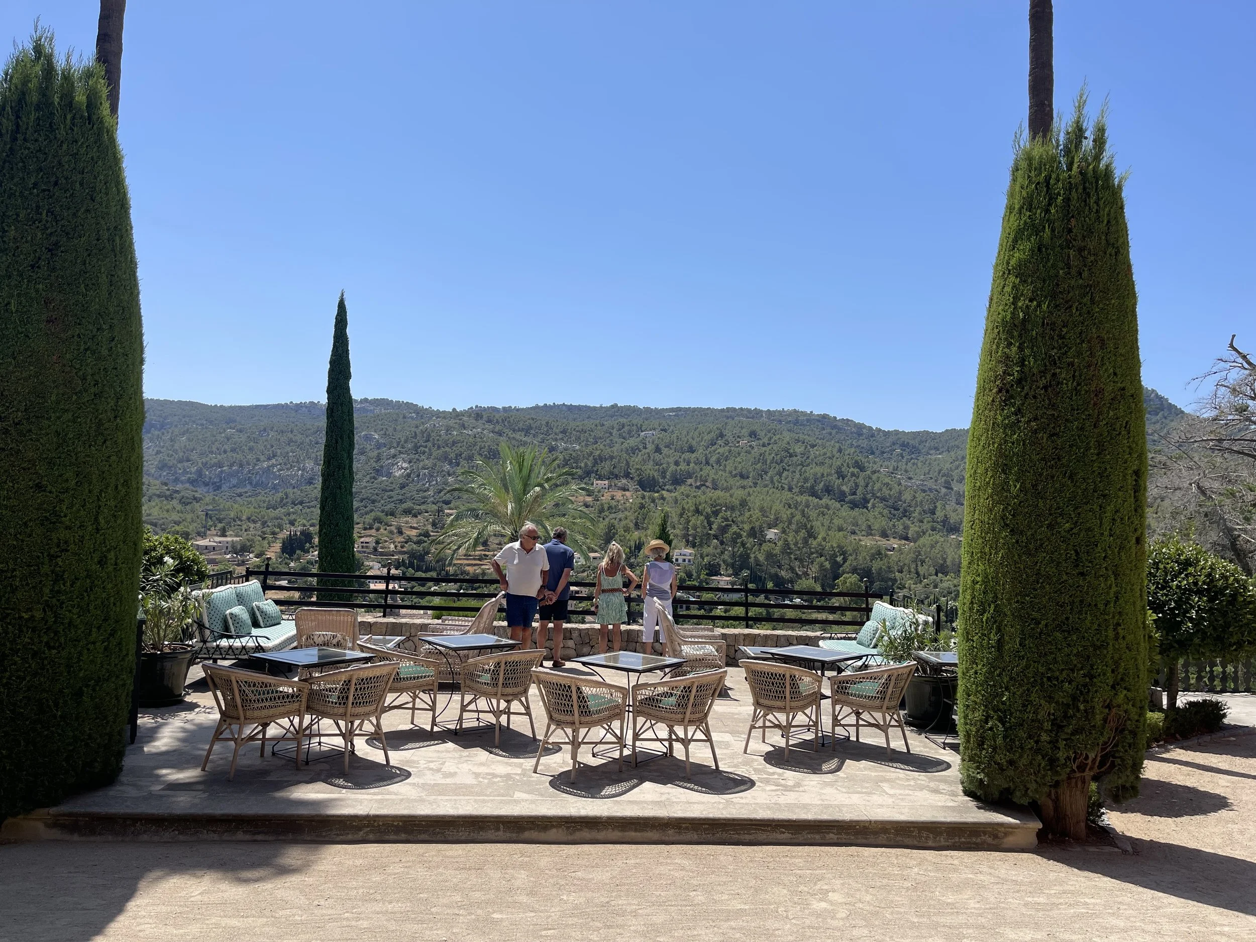 stunning view from hotel terrace