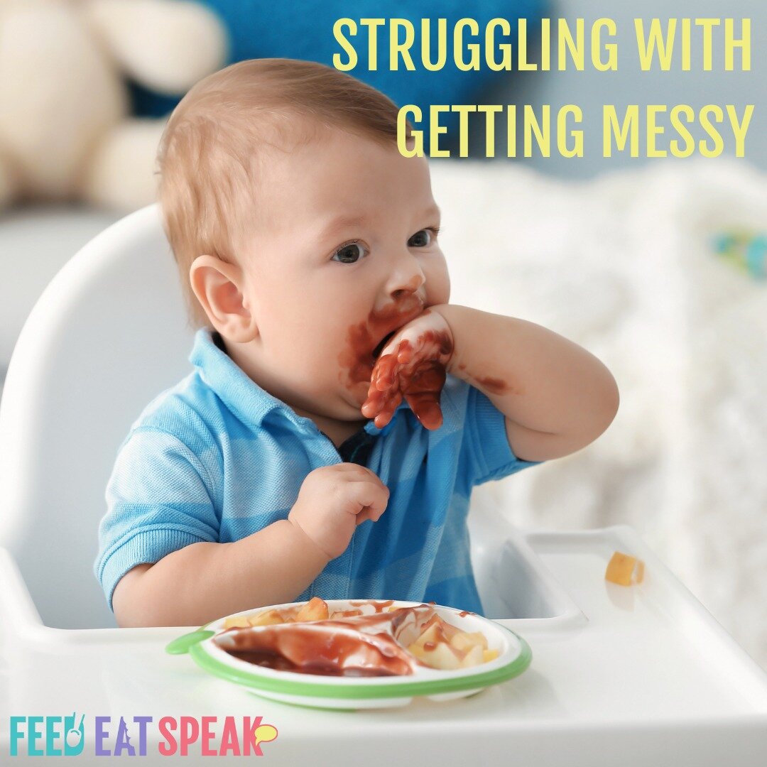 Getting messy is an important part of learning to eat solids. Touching foods gives your baby vital information about that food is going to feel like when it is in their mouth.

But what do you do when your baby/toddler doesn&rsquo;t like or tolerate 
