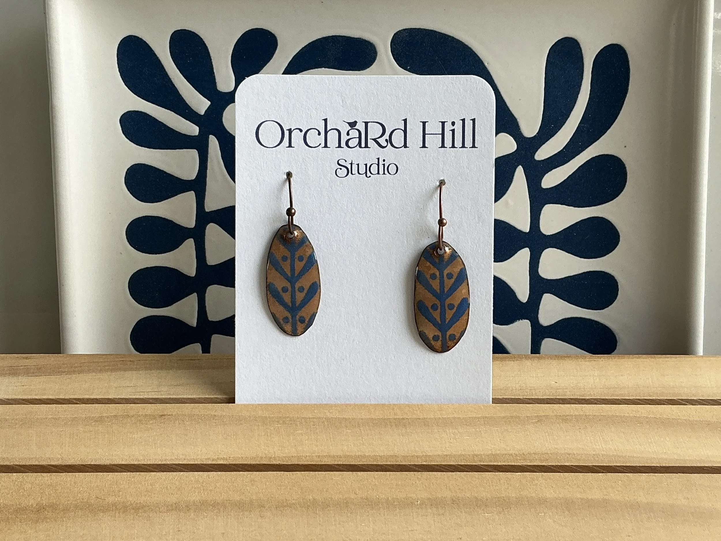 Enamel earrings