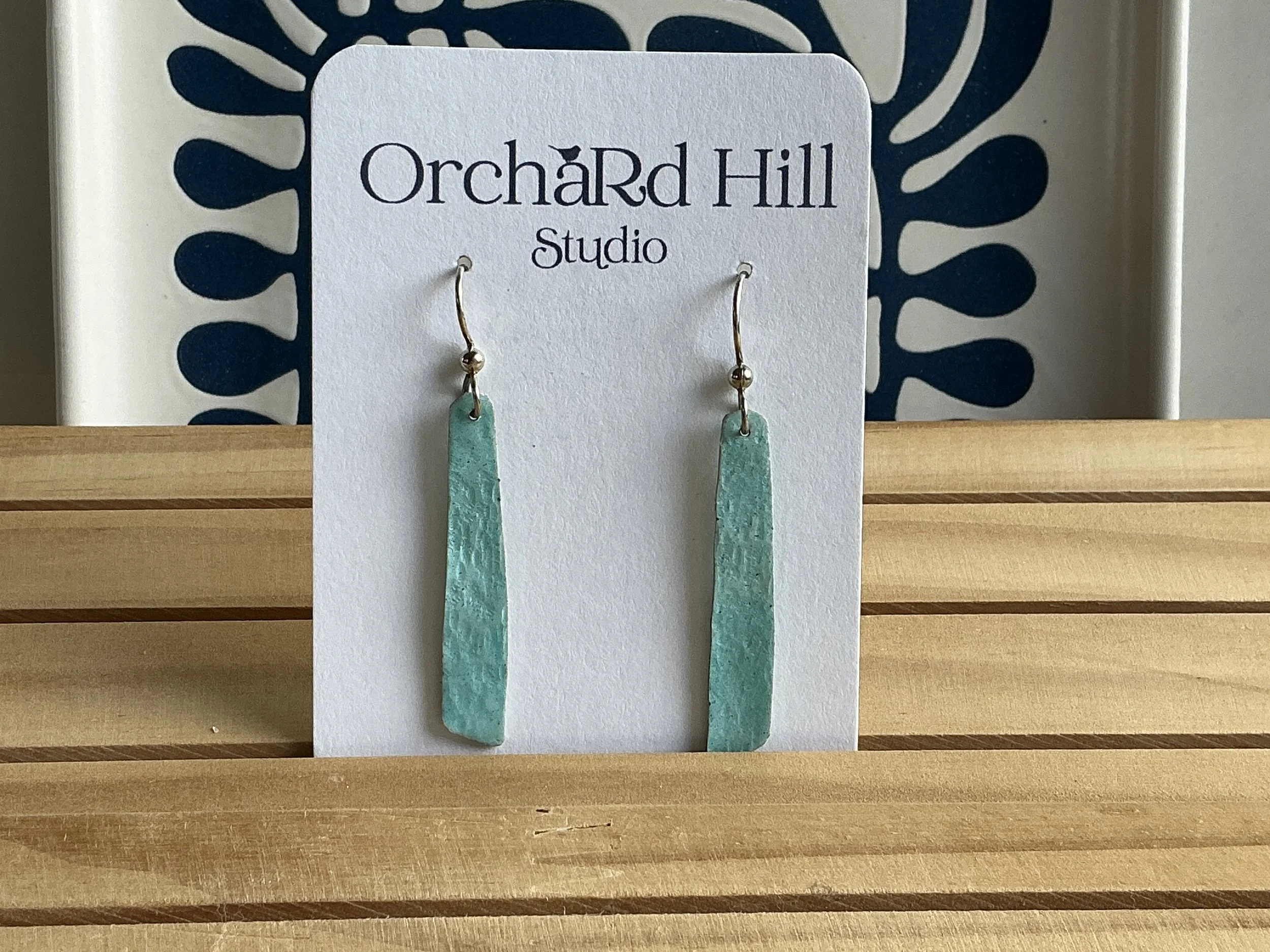 Sterling silver enamel earrings