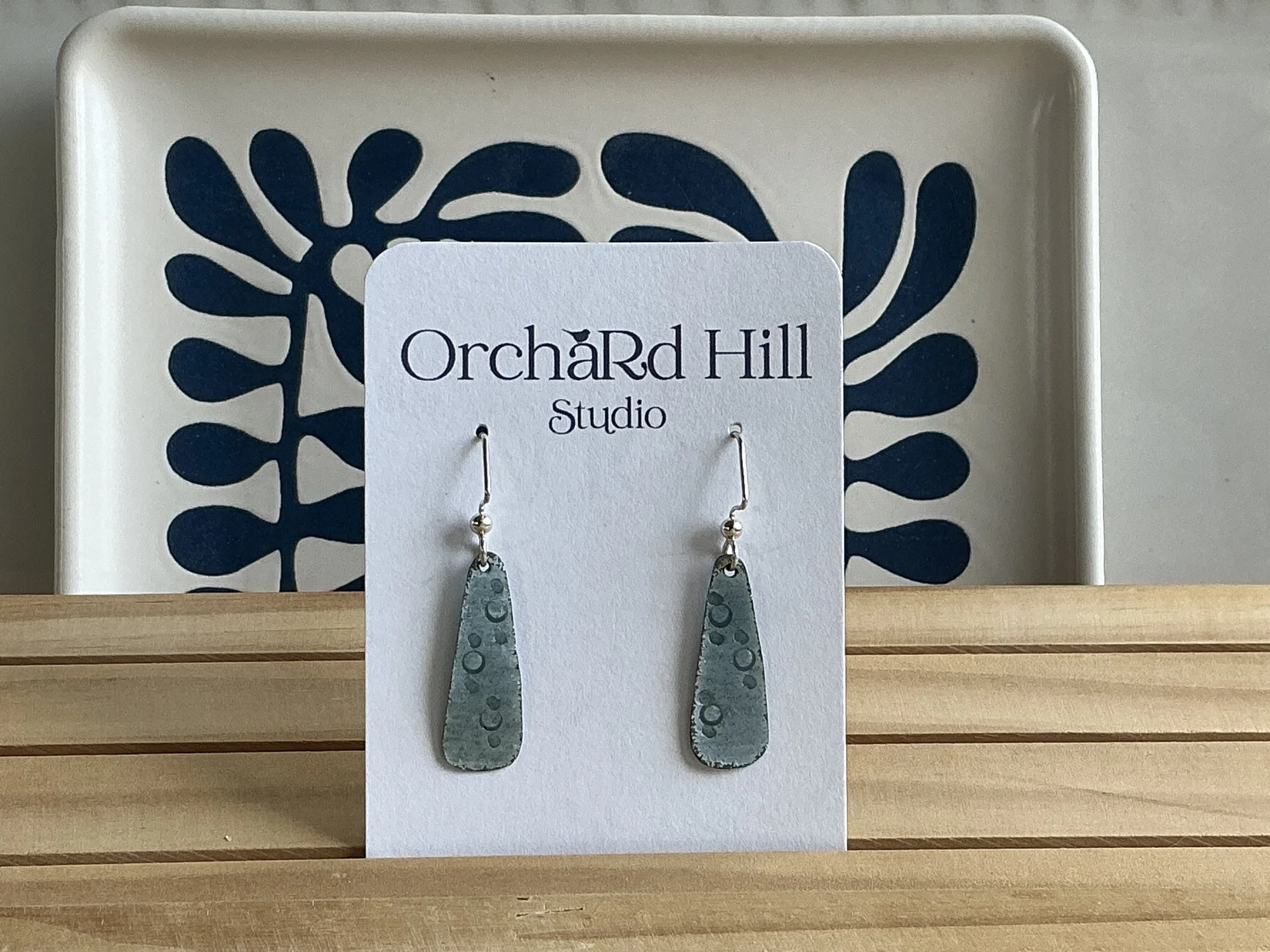 Sterling enamel earrings