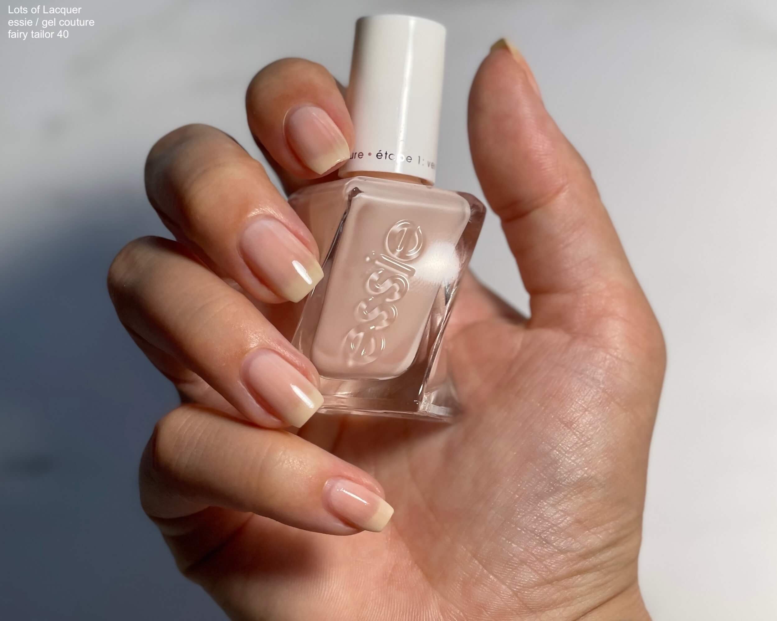 2. Essie Gel Couture Nail Polish in "Fairy Tailor" - wide 7