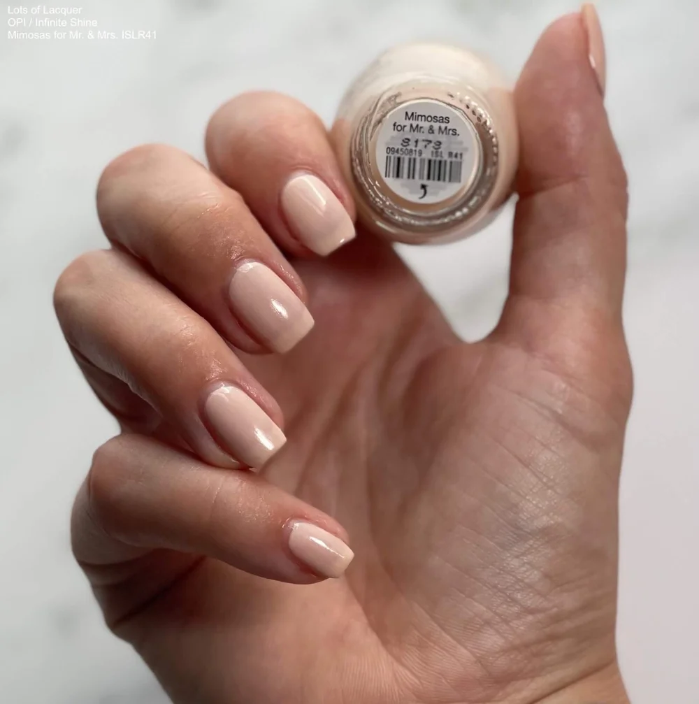 OPI Bubble Bath VS Mimosas for Mr. & Mrs. — Lots of Lacquer