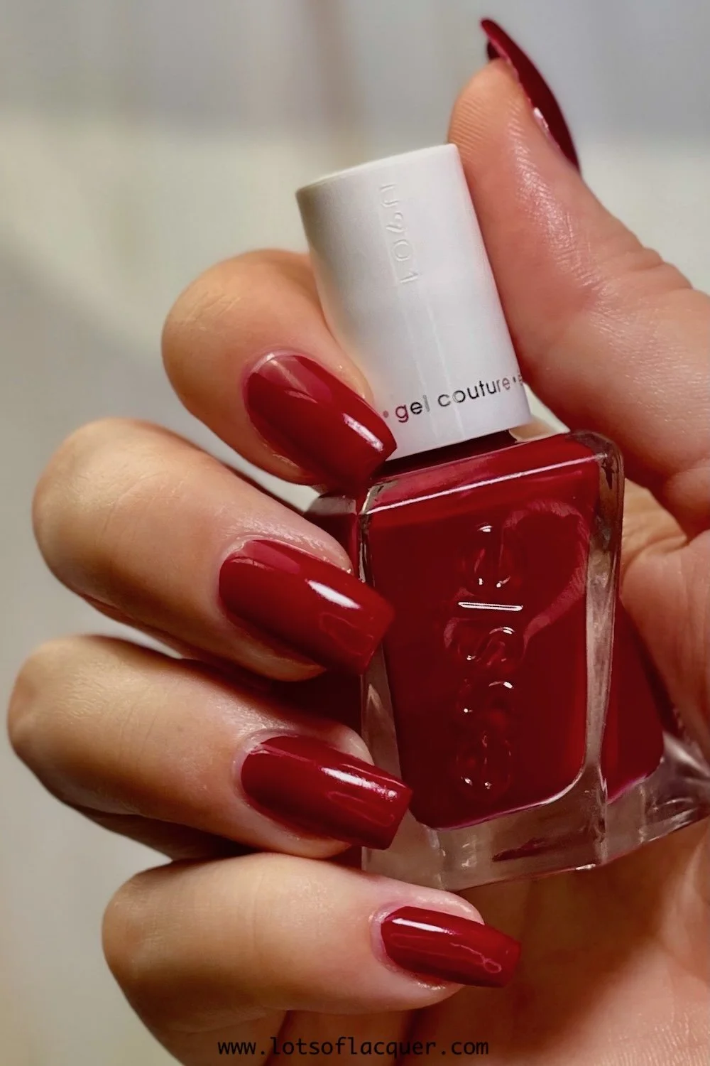 Gel by Essie Bubbles Only - classic long wearing burgundy swatch