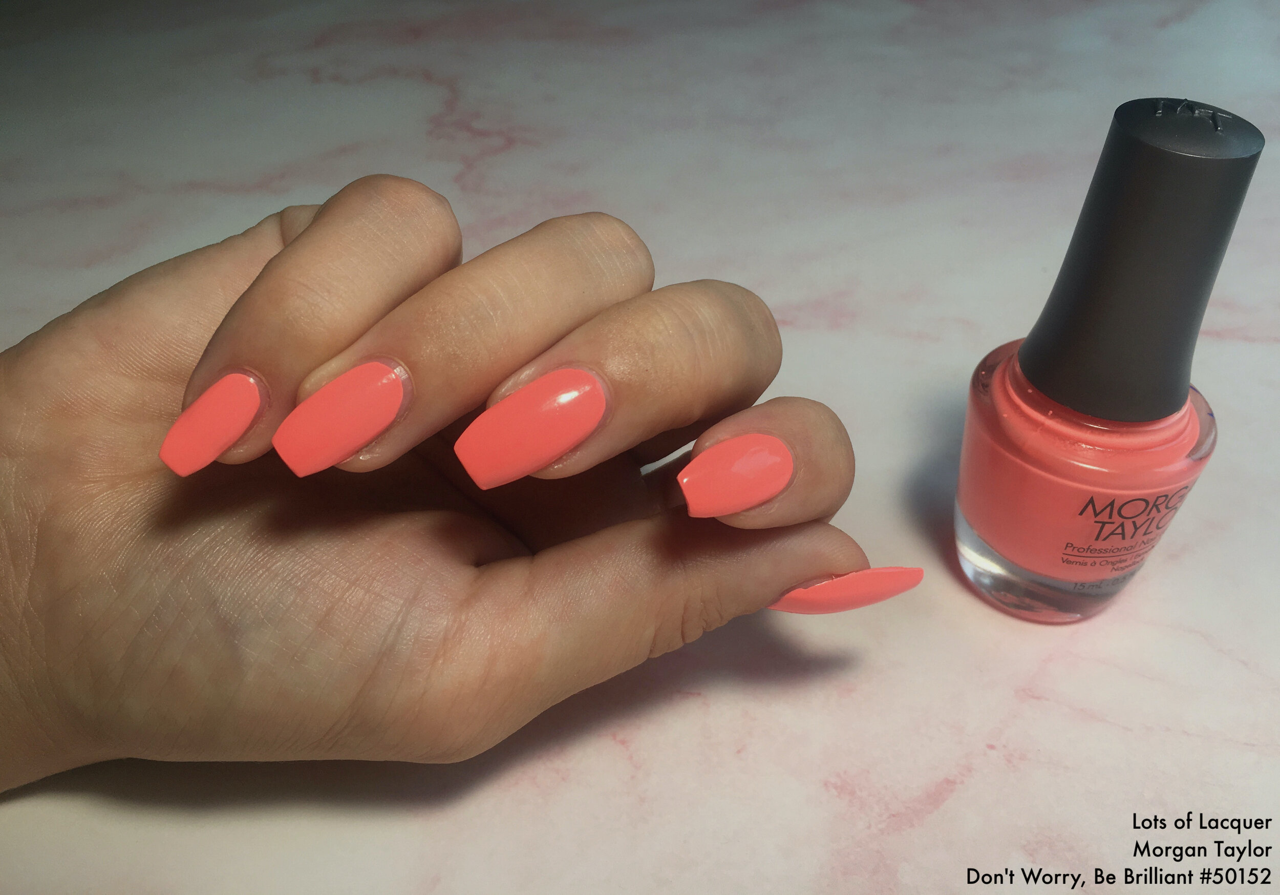 coral pink nails