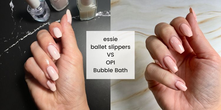 Specificity cliff leftovers essie ballet slippers VS OPI Bubble Bath — Lots of Lacquer