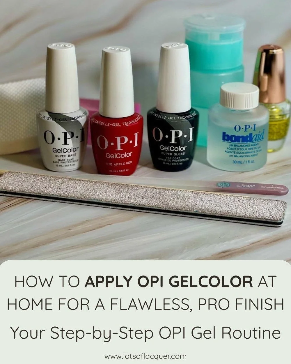 *contains gifted product* Getting salon-perfect nails doesn&rsquo;t have to mean a salon visit 💅

✨I used @opi GelColor in Big Apple Red (sent compliments of @beyondpolish)  to create this high-shine, chip-resistant manicure that lasts up to 3 weeks