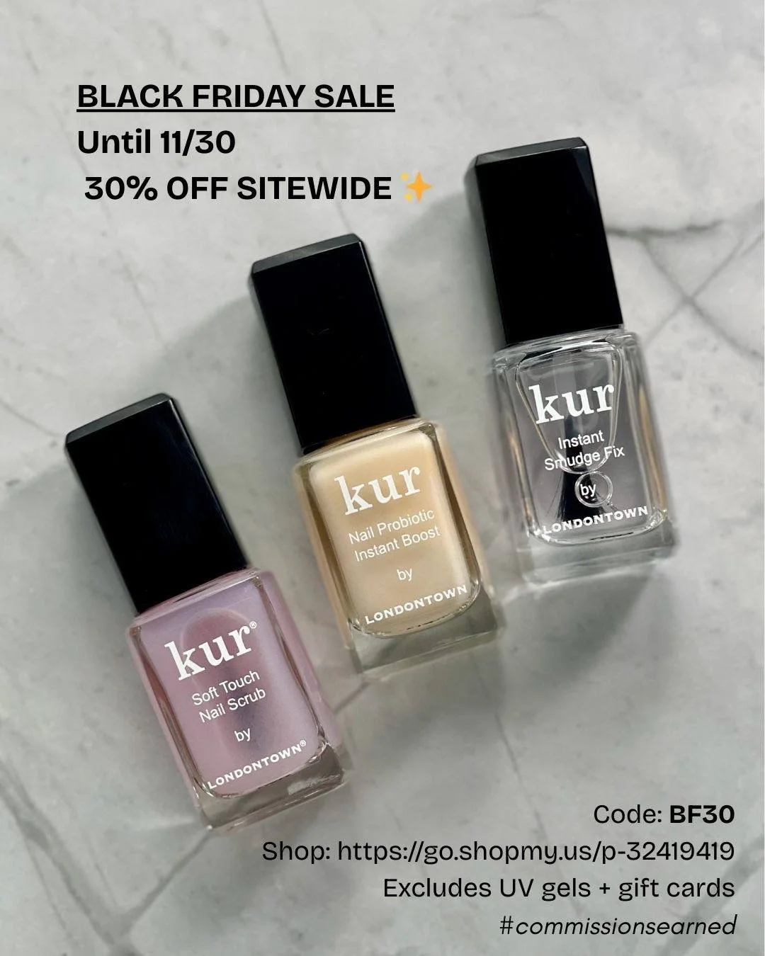 ✨ BFCM is HERE, Lots of Lacquer fam! ✨ Your perfect reason to stock up on @londontownusa favorites 🤍

BLACK FRIDAY | 11/25&ndash;11/30
✨ 30% off sitewide
✨ Code: BF30
🛒 Shop:  https://go.shopmy.us/p-32419419 - affiliate link, I earn a small commiss