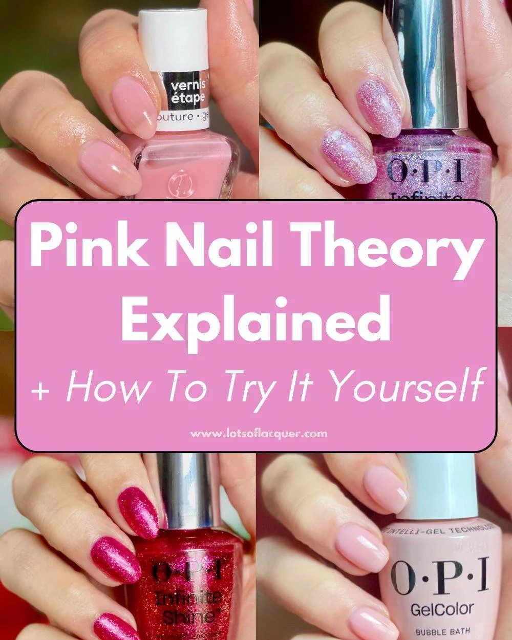 *contains gifted product*  Pink Nail Theory is officially having her moment. 💗✨

From baby pink to glossy &ldquo;soap nails,&rdquo; wearing pink is more than a manicure&mdash;it&rsquo;s a vibe shift. Think: classy, cute, girly, ultra-feminine energy