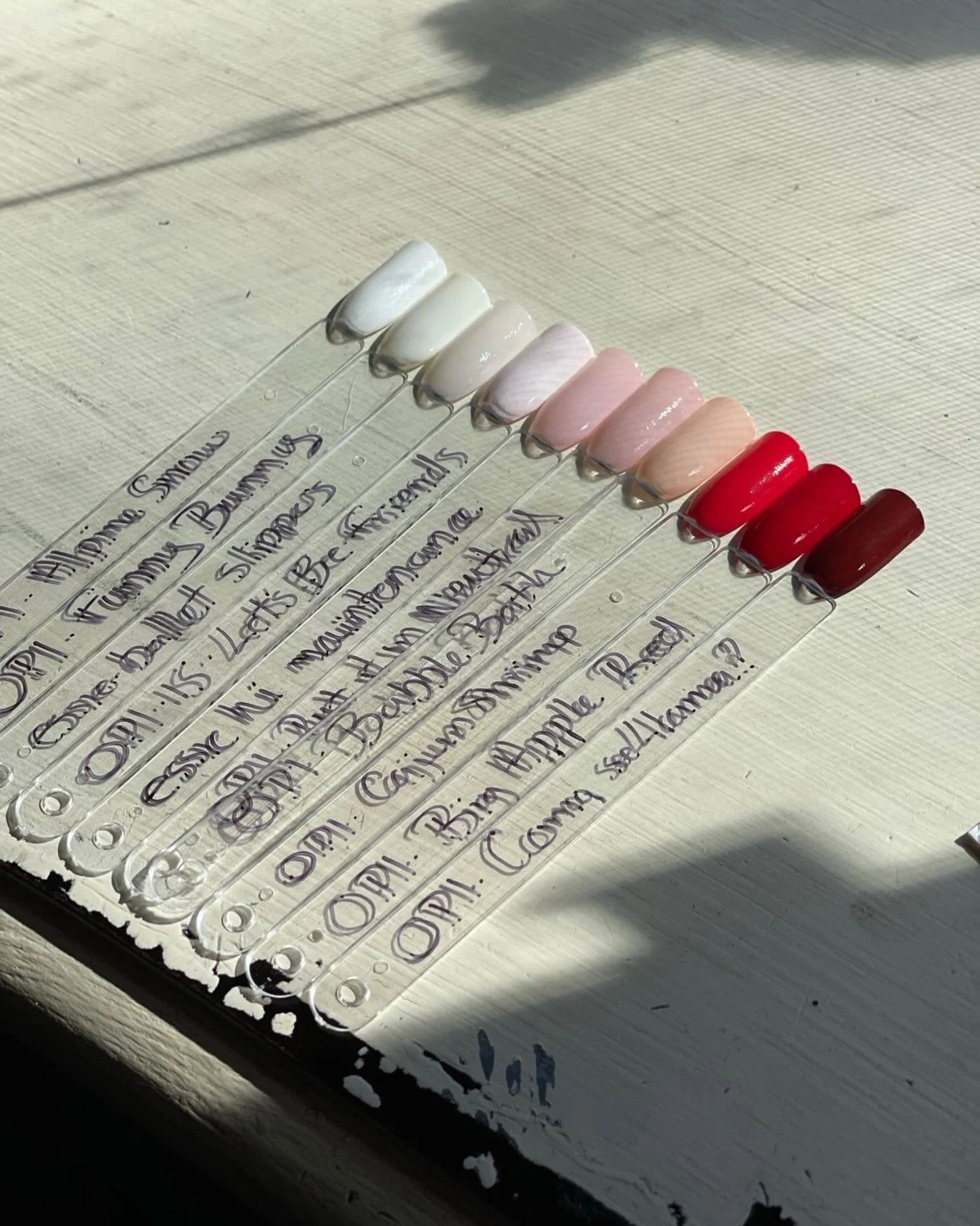 ✨💖 Going through my photos and I found some old @opi swatch sticks of our readers favorite shades. I cut swatch sticks out of the budget a year or two ago but they can be really handy when organizing your collection. Do you use swatch sticks? 

#swa