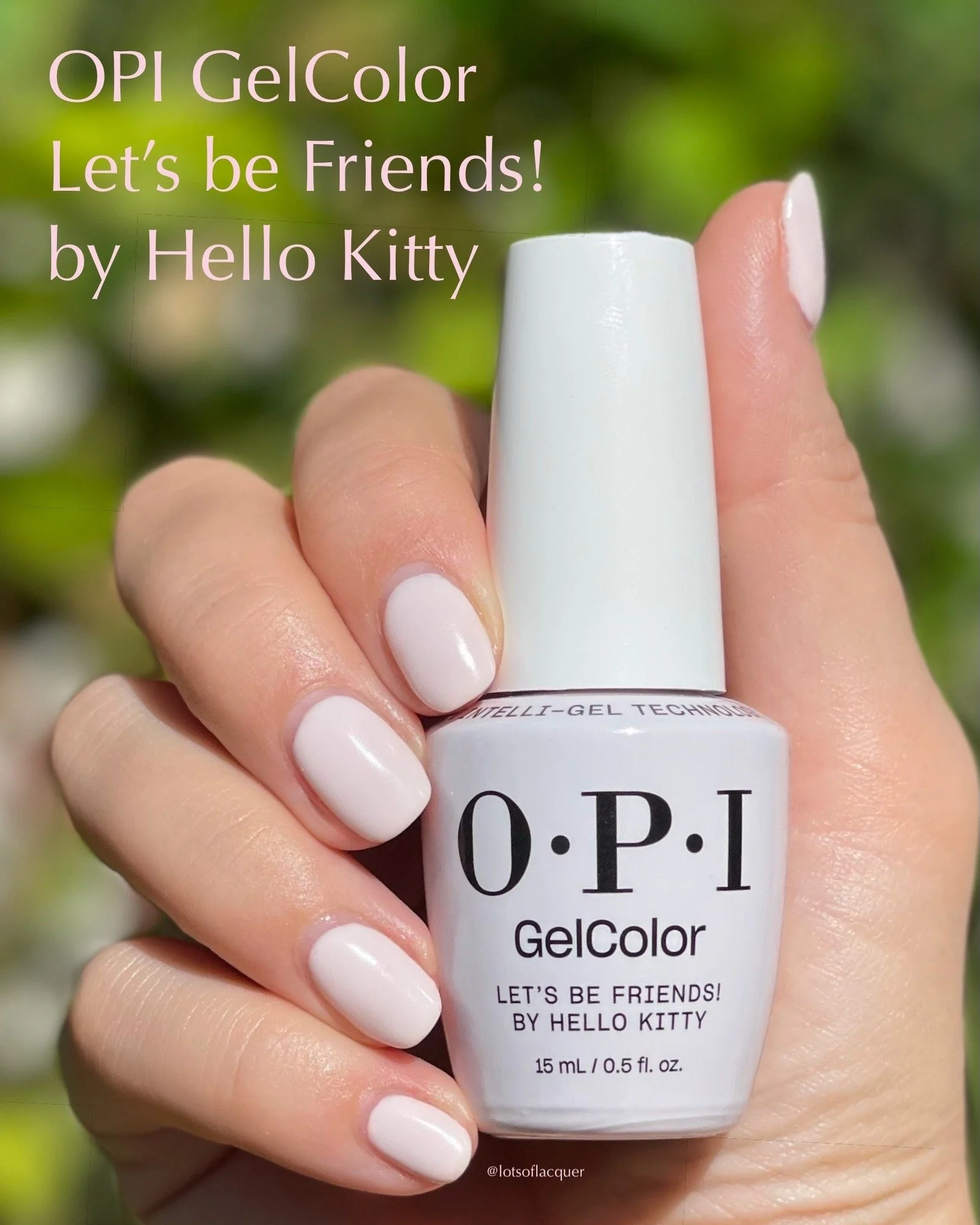 🤍🌸 14 Days Wear 🌸🤍 @opi Intelli-Gel GelColor in Let's Be Friends! By Hello Kitty ✨ I wore it through an entire @coachella weekend and it worked! 

💭 Several years ago I dreamed to find a solution for a nail product that would last through music 