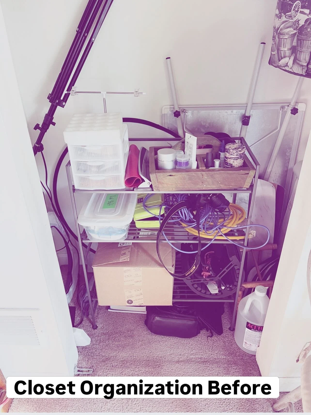 Before &amp; After Nail Closet Organization ✨ a little light decluttering and organizing of the nail closet happened. 

My favorite places for organization baskets, nearest to me, are @target and @dollartree. You want to look in the housewares, kitch