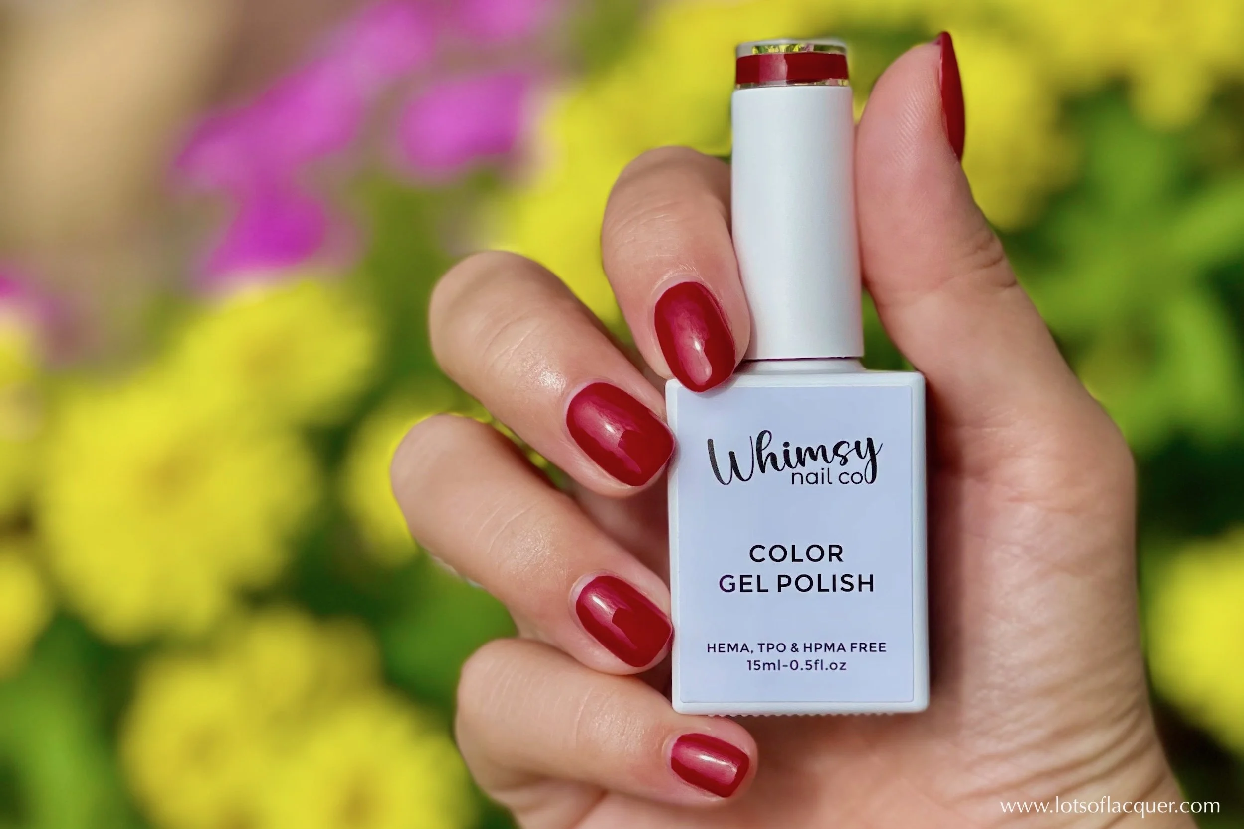 Whimsy Nail Co Date Night: A Cherry Red Gel Polish Swatch