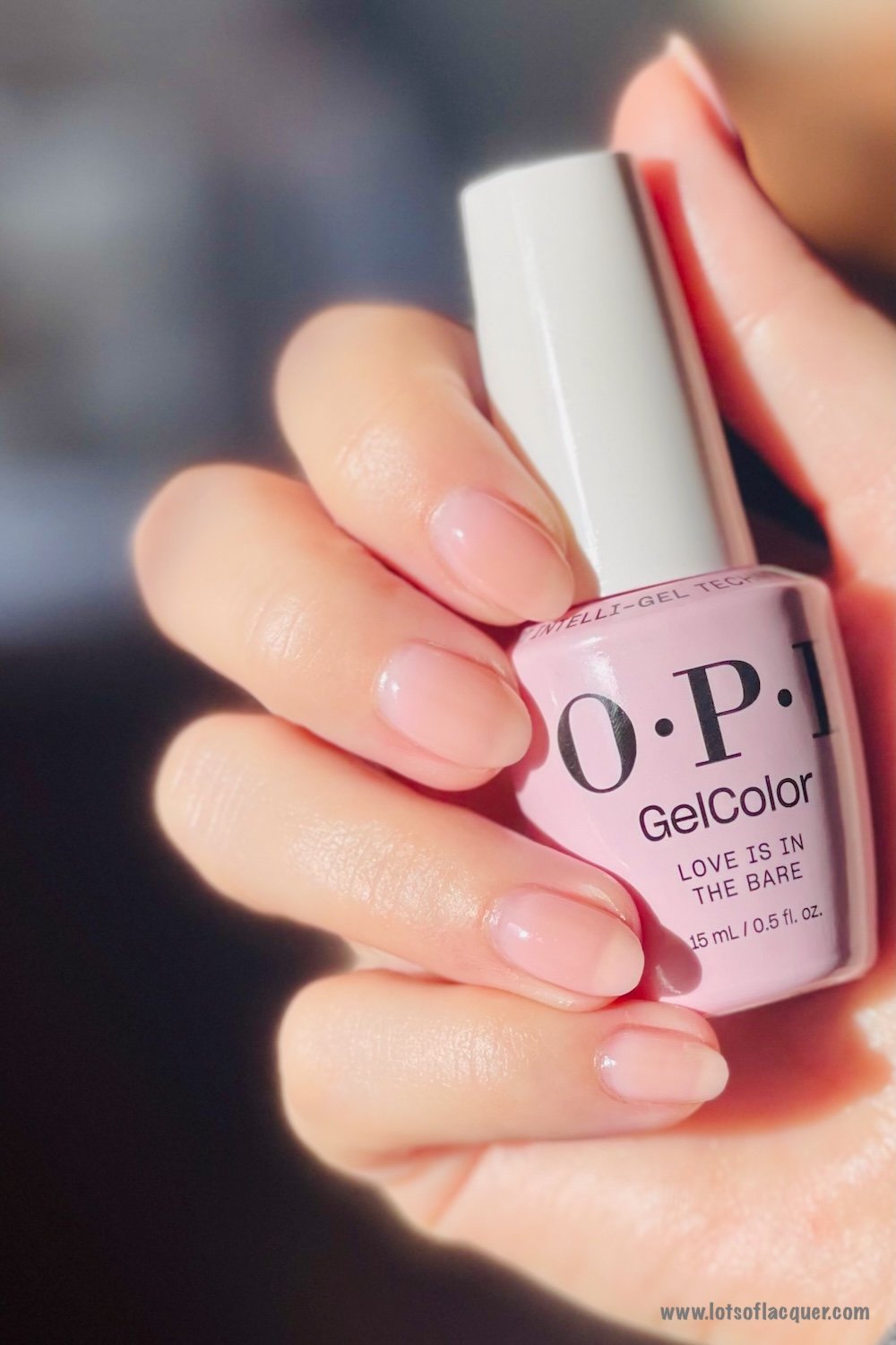 Gifted by Beyond Polish / OPI Love is in the Bare + Bubble Bath Combo Manicure / Love is in the Bare Bottle full swatch