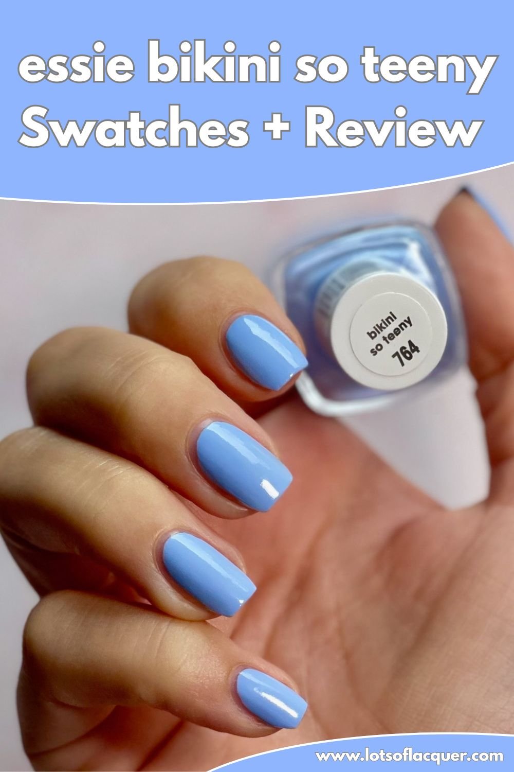 essie bikini so teeny swatch with text overlay essie bikini so teeny swatches and review