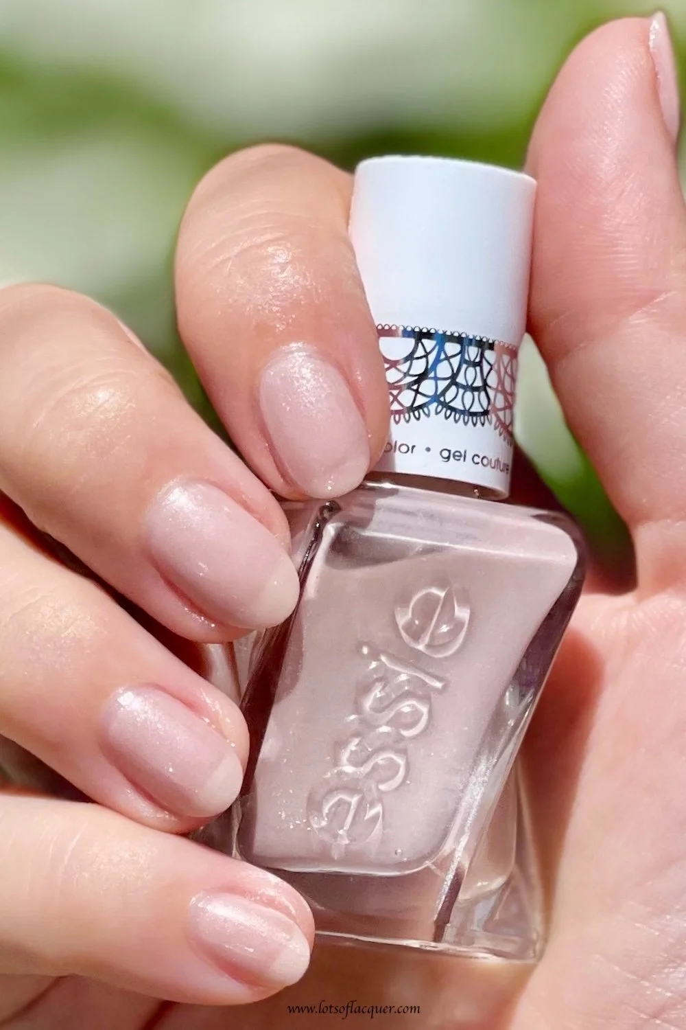 essie gel couture last nightie swatch