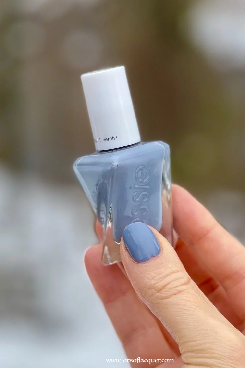 Gel by Essie Once Upon a Time Swatch - long wearing icy blue nail polish