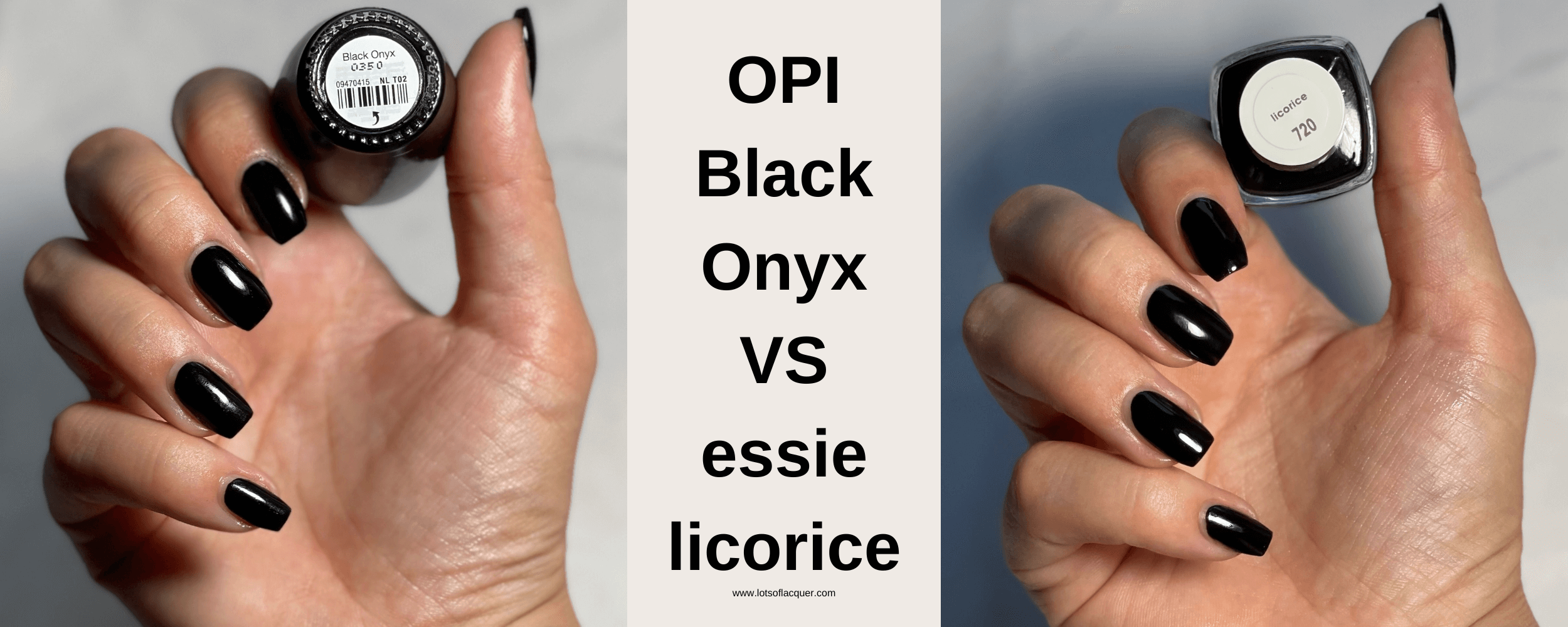 OPI Black Onyx Review (Plus essie licorice Comparison) — Lots of Lacquer