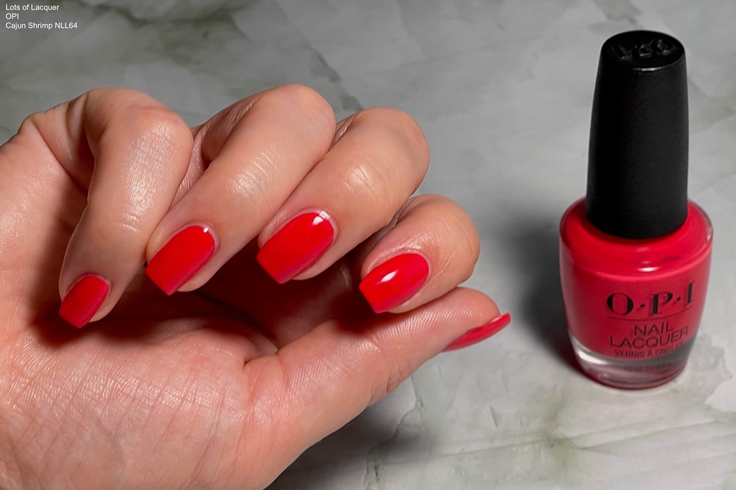 OPI Big Apple Red VS Cajun Shrimp — Lots of Lacquer