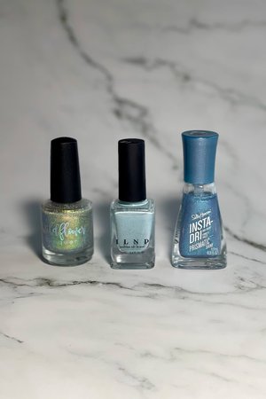 Blue Holographic Nails — Lots of Lacquer